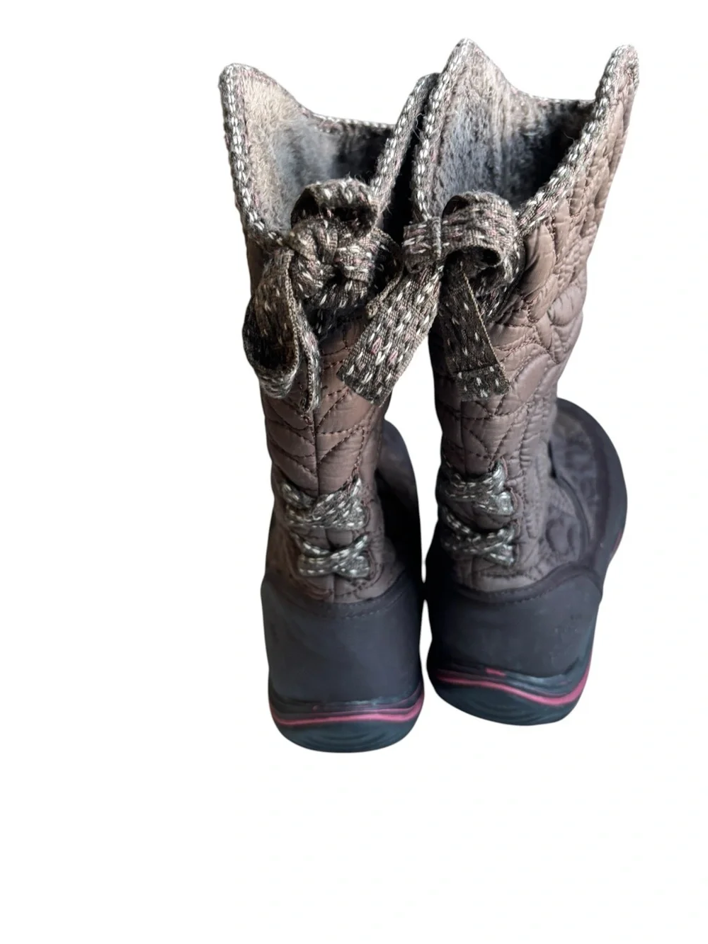 Jambu Women’s Quilted Waterproof Boots Brown Size 8.5